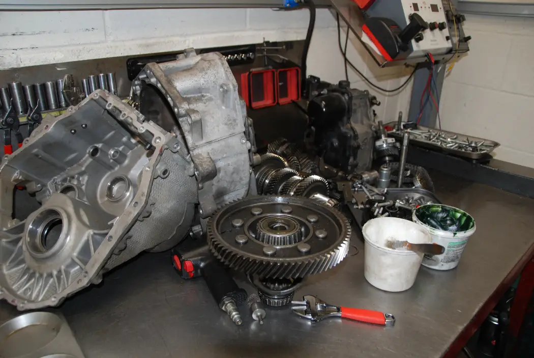 Transmission rebuild in progress